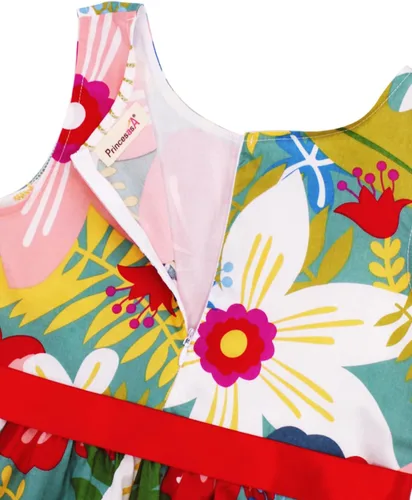 Miniatura 183 de Vestido de verano para niña, de algodón, con diseño floral