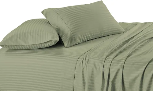 Miniatura 9 de sheetsnthings Juego de 2 fundas de almohada de 300 hilos, tamaño Queen, color negro a rayas