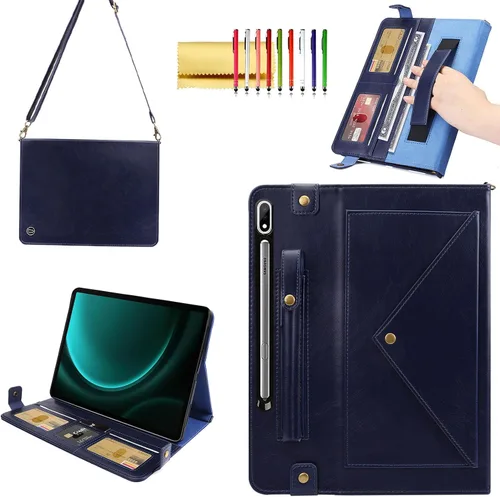 Miniatura 80 de Bolso Funda para Samsung Galaxy Tab S10 FE/S9 FE 10.9"/S9/S8/S7 11", Techcircle Folio con Soporte Cruzado, Billetera con Ranura para Lápiz S Pen