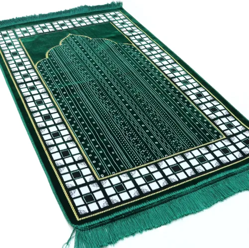 Miniatura 3 de Modefa Alfombra de oración islámica turca, alfombra de terciopelo fina y ligera, alfombra de oración musulmana suave, Janamaz, regalo de Ramadán