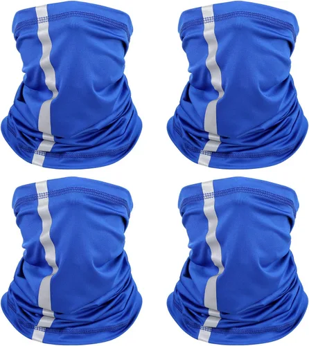 Miniatura 14 de SATINIOR 4 piezas de polaina reflectante para el cuello, bandana de seguridad de neón, protección contra el viento, el polvo, UV, bufanda