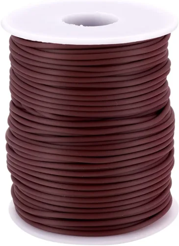 Miniatura 13 de FASHEWELRY 3 rollos de cables de goma huecos para tejer, cable de peluquero de 0.079 pulgadas (0.079 in), cables de silicona para tejer puntada