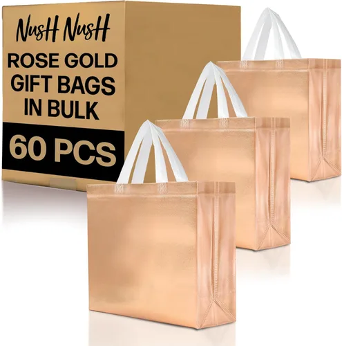 Miniatura 51 de Nush Nush - Bolsas de regalo reutilizables azul aguamarina a granel (azul aguamarina - Tamaño mediano - Juego de 30)