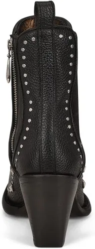 Miniatura 5 de Cuadra Botín para mujer en cuero genuino negro 4P04RS