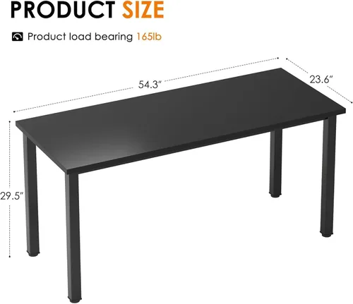 Miniatura 3 de Need Escritorio para computadora de oficina de 54 pulgadas, moderno, simple, resistente, mesa de estudio, escritorio de escritura para oficina