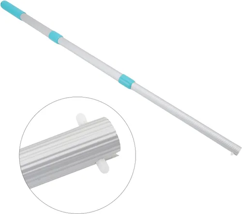 Miniatura 6 de Poste telescópico para piscina, 38.6 pulgadas, 3 secciones, ajustable y expandible de aluminio, para redes de desnatador, rastrillos, cabezales