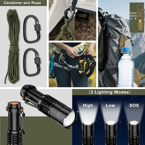 Miniatura 4 de Kits de supervivencia, artículos esenciales de senderismo y campamento, equipo de supervivencia de emergencia, regalos para hombres, regalos