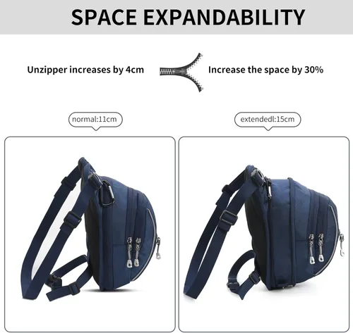 Miniatura 6 de Peicees Bolsa de Pierna con Espacio Expandible para Muslo, Bolsa de Cadera Impermeable para Montar en Motocicleta y Bicicleta al Aire Libre, Bolsa