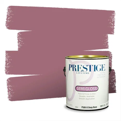 Miniatura 225 de Prestige Paints Pintura exterior e imprimación en uno, 1 galón, plano, coincidencia comparable de Valspar* Amber Rose*