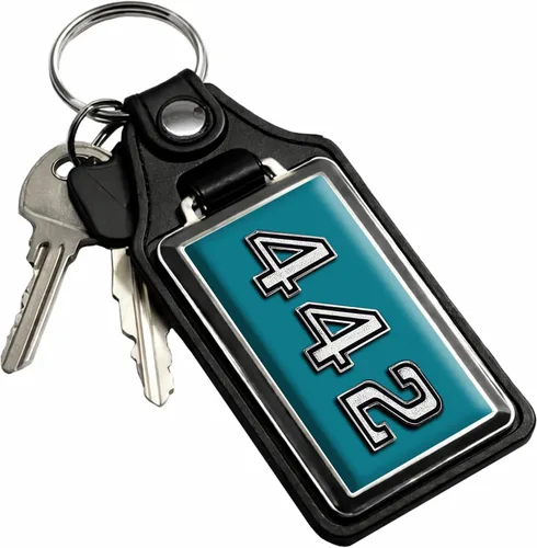 Miniatura 40 de Brotherhood Car Key Chain for Cutlass - Classic Models Keychain for Men and Women Gift Key Ring Azul alpino