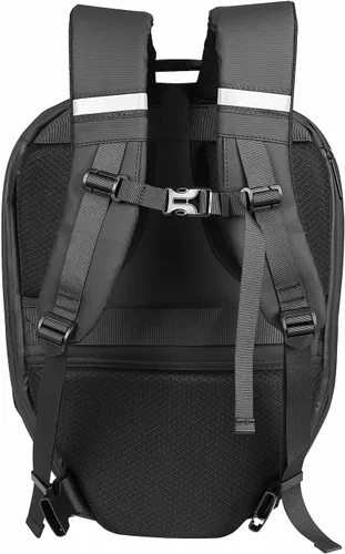 Miniatura 7 de Mochila de motocicleta LED personalizable, mochila LED rígida impermeable para hombres, mochilas con casco de caballero genial con ojos de diablo (B)