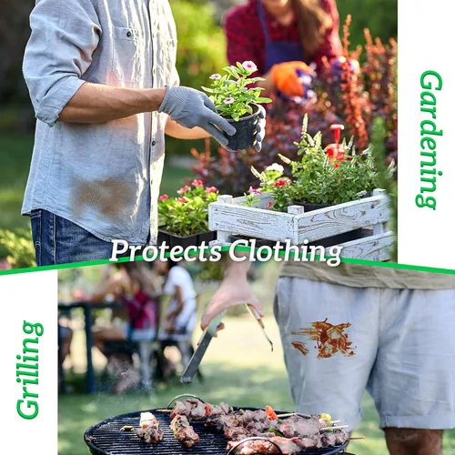 Miniatura 5 de GREEN LIFESTYLE Paquete de 3 delantales de servidor con 3 bolsillos - Delantal de cintura, delantal de camarera para mujeres y hombres, resistente