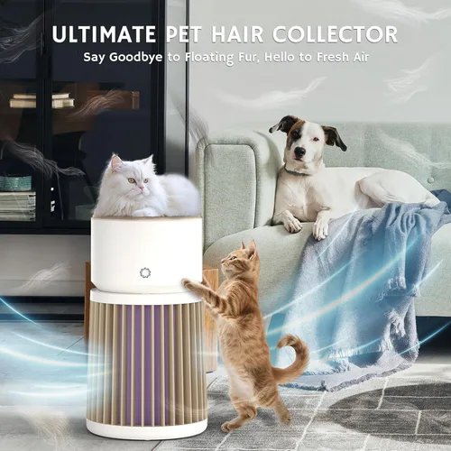 Miniatura 7 de Airthereal AGH400-PET - Purificador de aire para mascotas para habitaciones grandes de hasta 3500 pies cuadrados – Filtro de aire para pelo