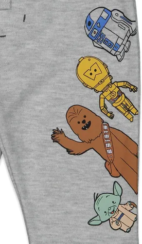 Miniatura 5 de STAR WARS Darth Vader Stormtrooper C-3PO Chewbacca R2-D2 Baby Yoda - Paquete de 2 pantalones deportivos para recién nacidos a bebés