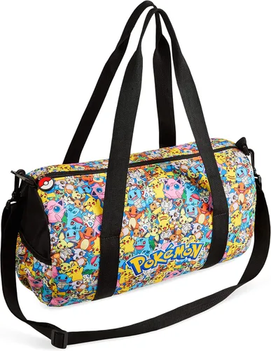 Pokemon Pikachu - Bolsa de viaje para niños, bolsa de viaje para deportes de gimnasio con correa ajustable y bolsillos, Multicolor-, Talla única