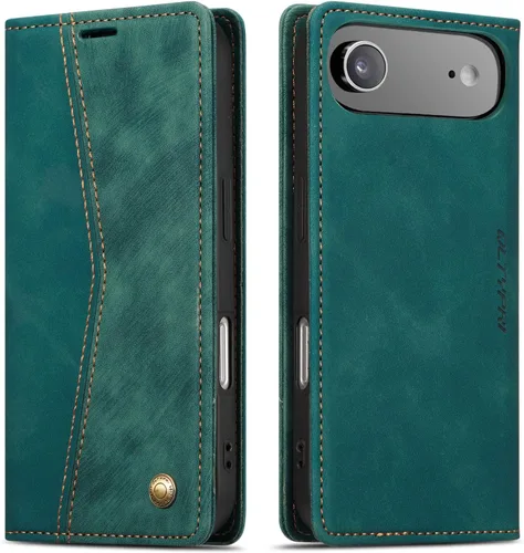 Miniatura 31 de QLTYPRI Para iPhone Air Case Wallet Con Tarjetero, Vintage PU Cuero Kickstand Cierre Magnético A Prueba De Golpes Folio Libro Funda Para IPhone 17