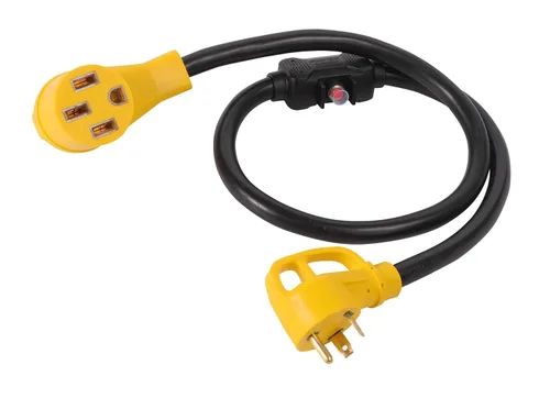 Miniatura 5 de ONETAK NEMA TT-30P a 14-50R Adaptador 120V 30 Amp 3 clavijas macho a 4 clavijas hembra compatible con cargador Tesla EV (1 pie)