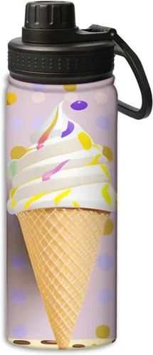 Miniatura 21 de Botellas de agua aisladas de 18 onzas, con estampado de mal de ojo, botella de agua deportiva aislada de doble pared a prueba de fugas, taza térmica