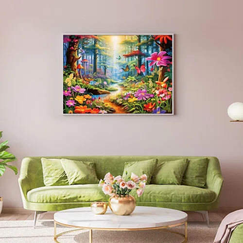 Miniatura 4 de Rompecabezas para adultos de 1000 piezas para adultos, rompecabezas de 1000 piezas, 1000 piezas, bosques coloridos, flores y plantas exóticas