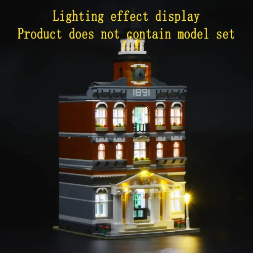 Miniatura 4 de GEAMENT Kit de luces LED compatible con Lego Town Hall - para Creator 10224 (juego de modelos no incluido)