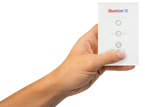 Miniatura 4 de Quietcool Kit de control inalámbrico para ventilador de toda la casa, no requiere cableado duro para interruptor de pared, capacidad de tres