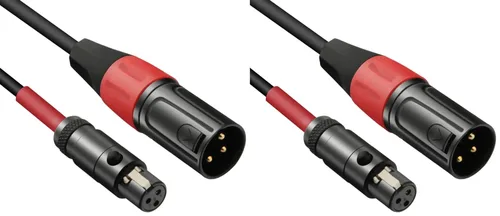 Miniatura 8 de 3 pines Mini XLR hembra (TA3F) a XLR regular macho Pro Cable de micrófono de solapa - 1 pie