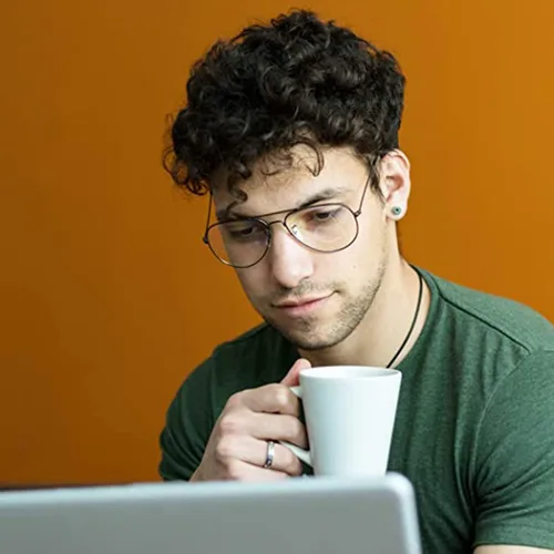 Miniatura 2 de HJSTES Lentes de aviador de lente transparente luz azul para mujeres y hombres marco de piloto anteojos clásicos sin receta
