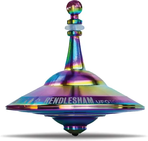 Miniatura 17 de UFO Tops Rendlesham - Trompo de metal giratorio - Inspirado en el avistamiento OVNI documentado de 1980 en Rendlesham, Inglaterra