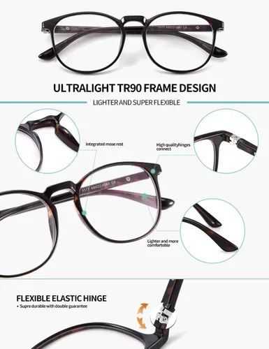 Miniatura 2 de Lentes de bloqueo de luz azul, lentes de computadora, antifatiga ocular, lentes de marco ligero para hombres/mujeres