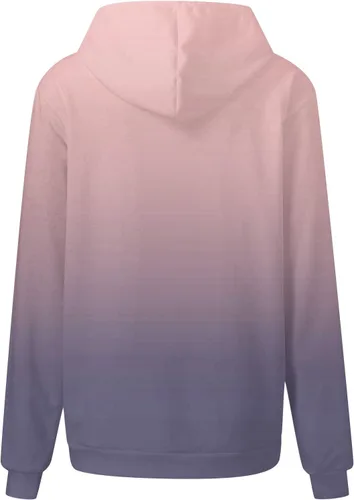 Miniatura 8 de Ceboyel Sudaderas de gran tamaño para mujer, teñido anudado, manga larga, sudaderas con capucha, ajuste holgado, ropa de moda para adolescentes