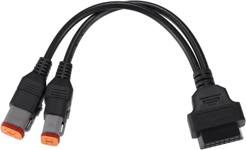 uxcell 16 Pin a 4 Pin 6 Pin Motocicleta 2 en 1 OBD Herramienta de diagnóstico Adaptador de escáner para Harley