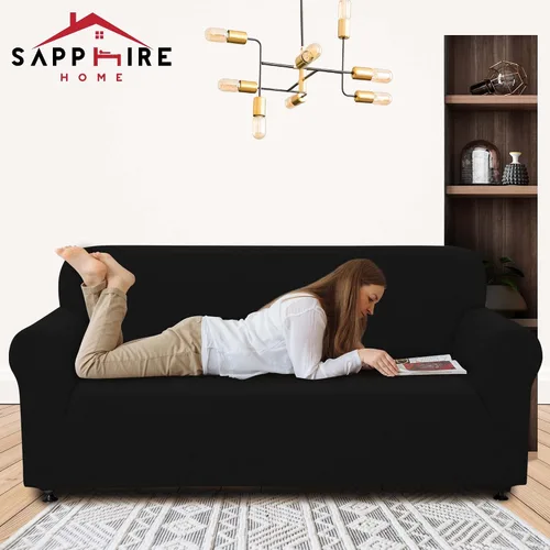 Miniatura 5 de Sapphire Home - Juego de 2 fundas para sofá, sofá de 2 plazas, ajuste elástico, sin arrugas, funda protectora para muebles para 3/2 cojines