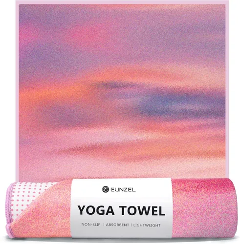 Miniatura 9 de Eunzel Toalla de yoga caliente, antideslizante, absorbente de sudor, toalla de yoga impresa con puntos de agarre para yoga caliente, pilates