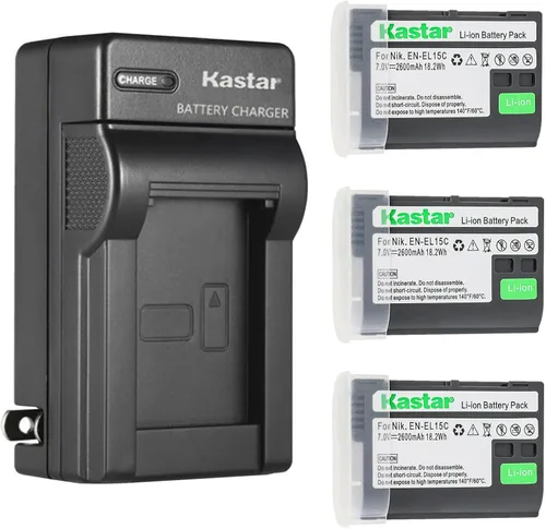 Miniatura 6 de Kastar Reemplazo del cargador de batería de pared de CA para batería Nikon EN-EL15 EN-EL15a EN-EL15b EN-EL15c EN-EL15e, MH-25 MH-25a MH-25b, MB-D11