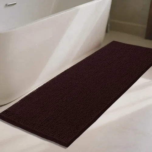 Miniatura 11 de Alfombras de baño 47x17 pulgadas, súper absorbentes, suaves, gruesas, lavables a máquina, alfombra de baño de chenilla, antideslizante para piso