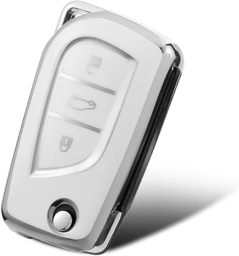 Miniatura 19 de Compatible con funda para llavero Toyota con patrón dorado, TPU suave, protección de 360 grados, para llave inteligente Fortuner Tundra Camry RAV4