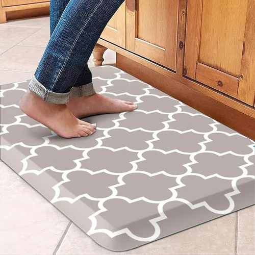 Miniatura 20 de WISELIFE Tapete de cocina acolchado antifatiga, 17.3 x 28 pulgadas, antideslizante, resistente, de PVC, ergonómico, impermeable, cómodo