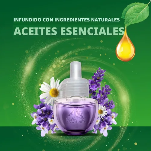 Miniatura 3 de Air Wick Plug-In - Recambios de aceite perfumado, 4 unidades, lavanda y manzanilla, ambientador, aceites esenciales, ecológicos