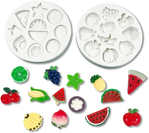 Cestony 2 moldes de silicona en forma de rebanada de mandarina para tartas, fondant, galletas, jabón, azúcar, pudín, chocolate, dulces, postres, 2