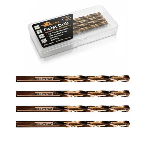 Miniatura 11 de (20PCS) Broca de cobalto de 1/8", brocas de metal HSS M35 para acero, acero inoxidable, hierro fundido, plástico duro y madera