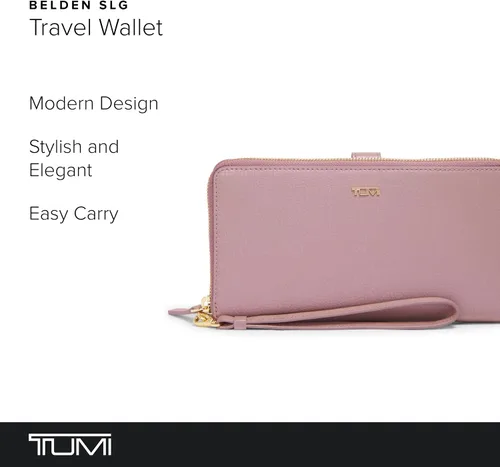 Miniatura 2 de TUMI - Cartera de viaje de piel Belden para mujer - Cartera para tarjeta y pasaporte, Rosado Perla, Cartera de viaje Belden