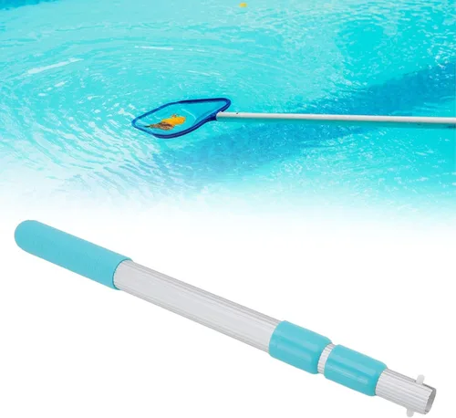 Miniatura 3 de Poste telescópico para piscina, 38.6 pulgadas, 3 secciones, ajustable y expandible de aluminio, para redes de desnatador, rastrillos, cabezales