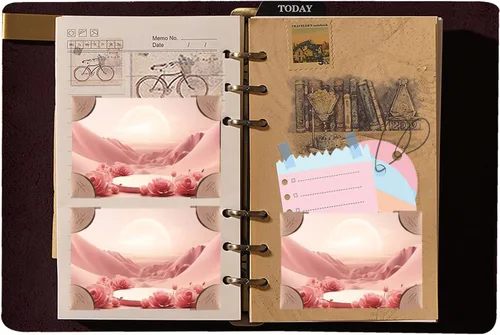 Miniatura 8 de Cuaderno de carpeta de cuero, 8.5 x 11 pulgadas (negro, A5-no personalizado)