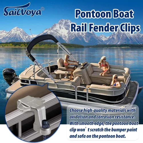 Miniatura 5 de Clips para parachoques de barco, pinzas para guardabarros de barco pontón para acoplamiento, perchas/ajustadores/clips para guardabarros de pontón