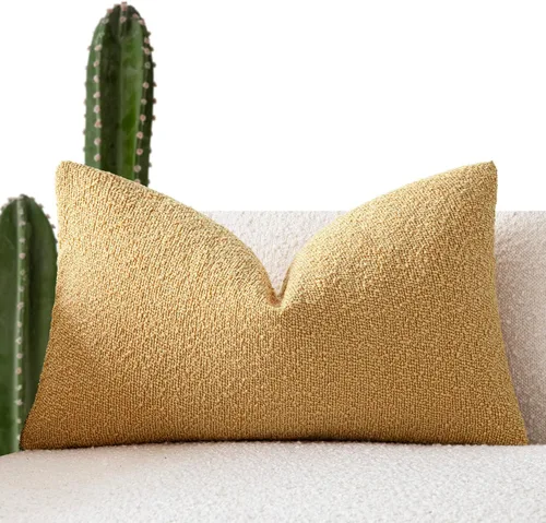 Miniatura 69 de Foindtower Fundas de almohada decorativas con textura de boucle, fundas de almohada sólidas, neutrales, suaves y acogedoras para silla, sofá