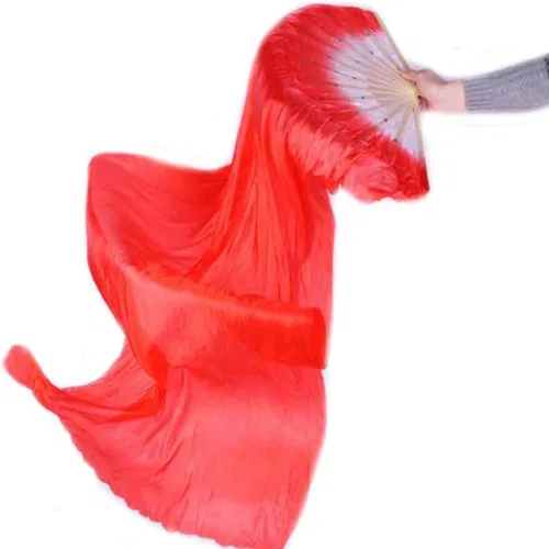 Miniatura 21 de FZBNSRKO 1.8M 70.86 "Danza del Vientre de Seda de Bambú Abanicos Largos Ventiladores Velos Fiesta Rendimiento de la Mañana Abanicos Largos
