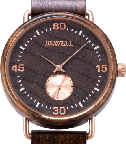 Miniatura 3 de BEWELL Wood Watches for Men Minimalist Style Quartz Stainless Steel Combined Wooden Watches Mens
