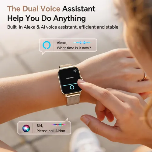 Miniatura 6 de Smart Watches for Women, 1.85" HD Alexa Built-in Smart Watch for Android Phones & iPhones, Health Tracker with Heart Rate/Blood Oxygen/Sleep
