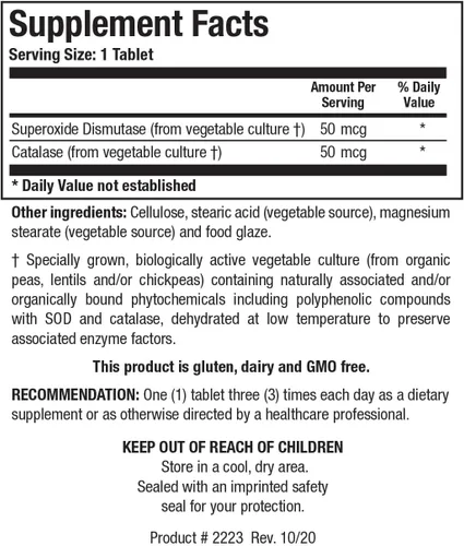 Miniatura 2 de BIOTICS RESEARCH Dismuzyme Plus Alta actividad antioxidante, apoya el sistema inmunológico, comodidad y flexión articular, 180 tabletas