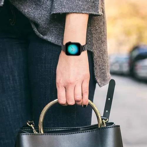 Miniatura 8 de MoKo Banda delgada compatible con Apple Watch Band Ultra3/2/1 49mm/Series 11/10/9/8/7/6/5/4/3/2/1/SE3/SE2/SE 46/45/44/42/41/40/38mm, correa de metal